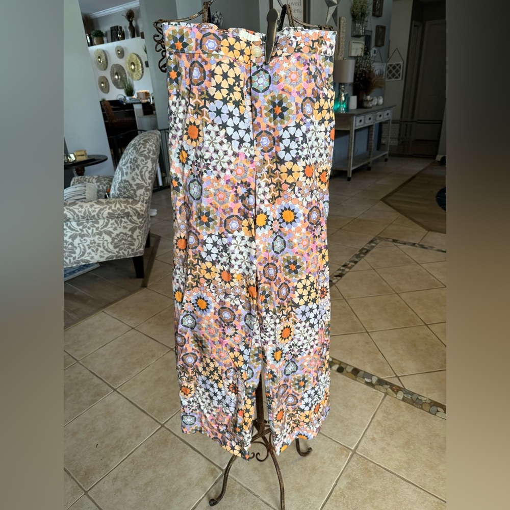 Anthropologie Kelidoscope Pattern Pants Women's Size 4 Leg High Rise